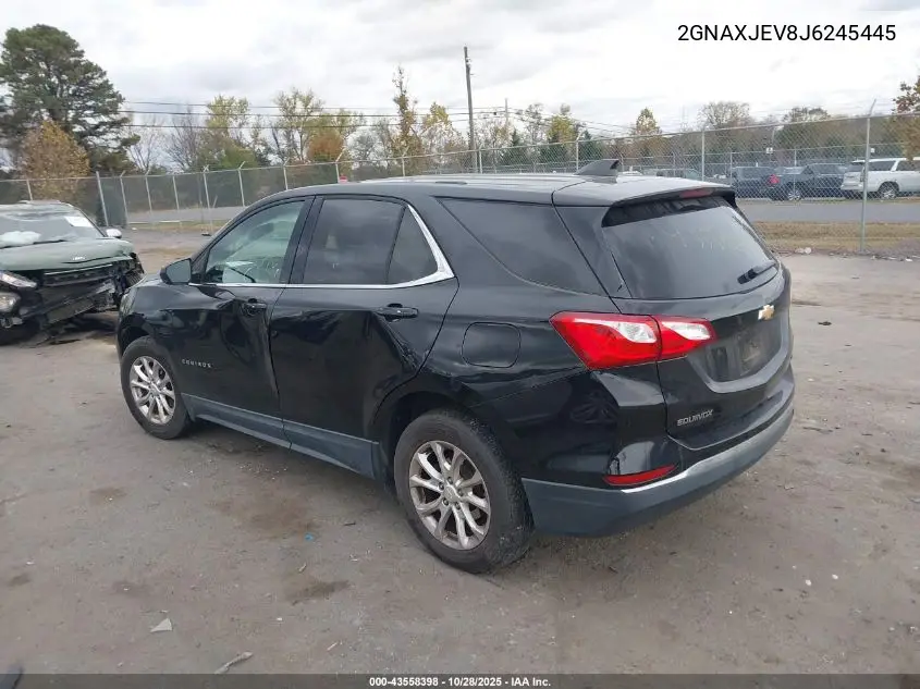 2GNAXJEV8J6245445 2018 Chevrolet Equinox Lt