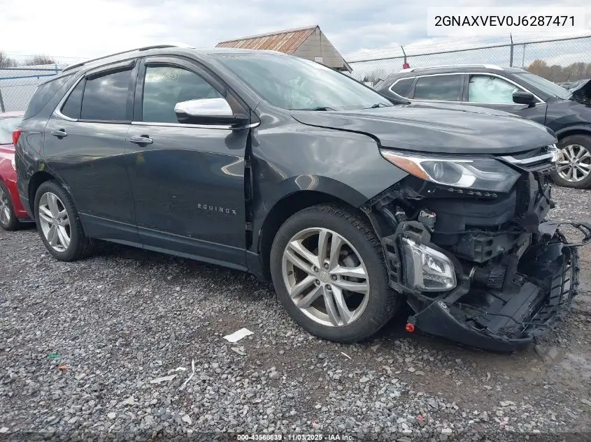 2GNAXVEV0J6287471 2018 Chevrolet Equinox Premier