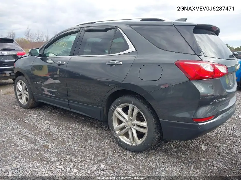 2GNAXVEV0J6287471 2018 Chevrolet Equinox Premier