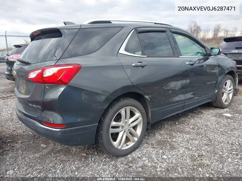 2GNAXVEV0J6287471 2018 Chevrolet Equinox Premier