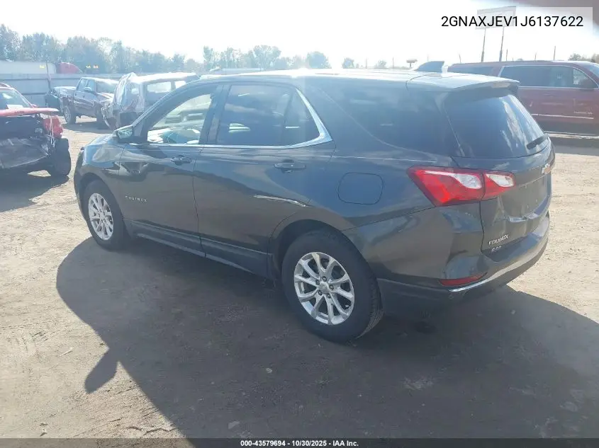 2GNAXJEV1J6137622 2018 Chevrolet Equinox Lt