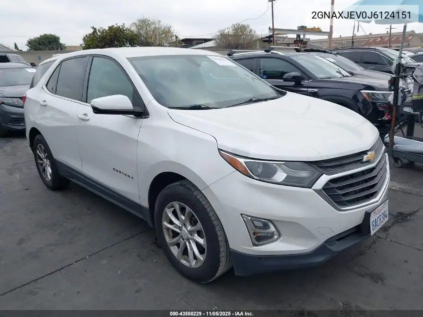 2GNAXJEV0J6124151 2018 Chevrolet Equinox Lt