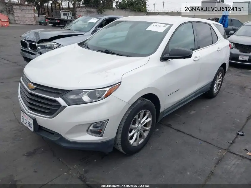 2GNAXJEV0J6124151 2018 Chevrolet Equinox Lt