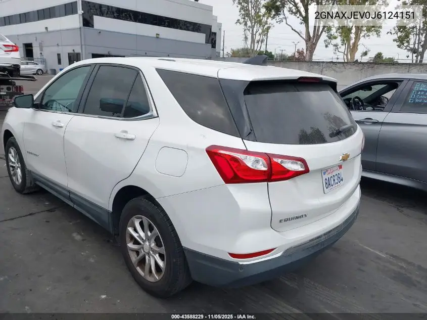 2GNAXJEV0J6124151 2018 Chevrolet Equinox Lt