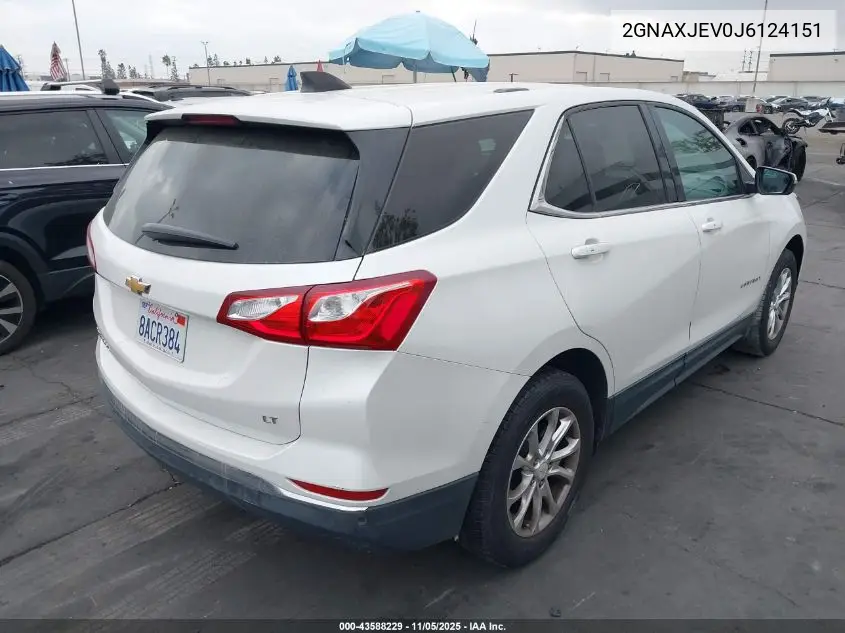 2GNAXJEV0J6124151 2018 Chevrolet Equinox Lt