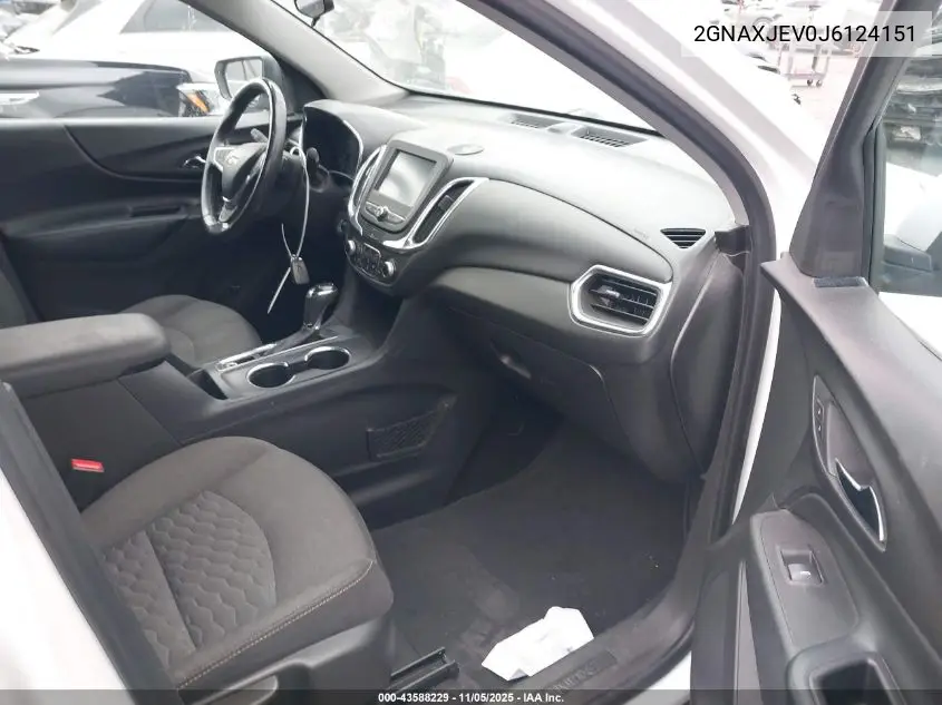2GNAXJEV0J6124151 2018 Chevrolet Equinox Lt