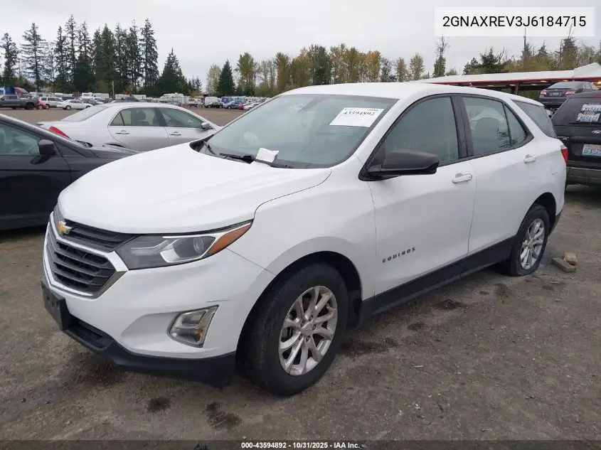 2GNAXREV3J6184715 2018 Chevrolet Equinox Ls