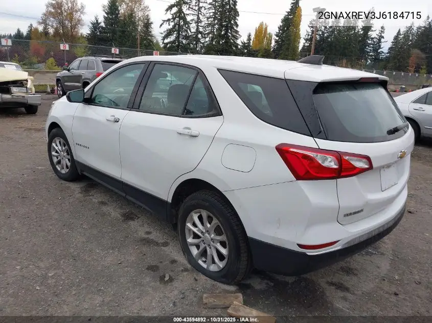 2GNAXREV3J6184715 2018 Chevrolet Equinox Ls