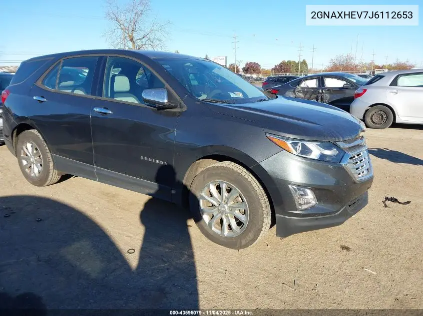 2GNAXHEV7J6112653 2018 Chevrolet Equinox Ls
