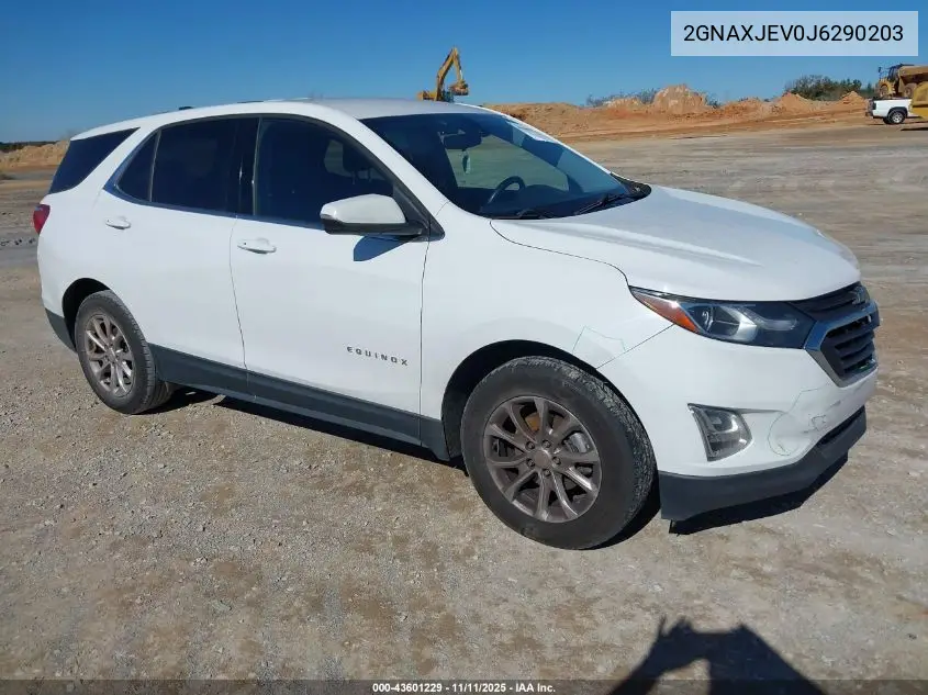 2GNAXJEV0J6290203 2018 Chevrolet Equinox Lt