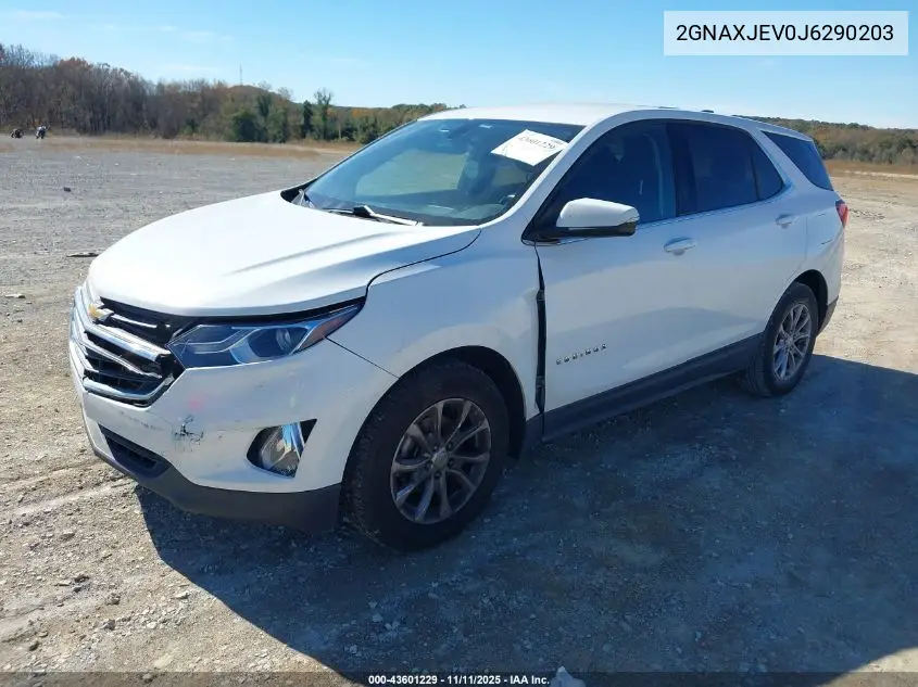 2GNAXJEV0J6290203 2018 Chevrolet Equinox Lt