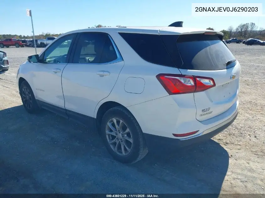 2GNAXJEV0J6290203 2018 Chevrolet Equinox Lt