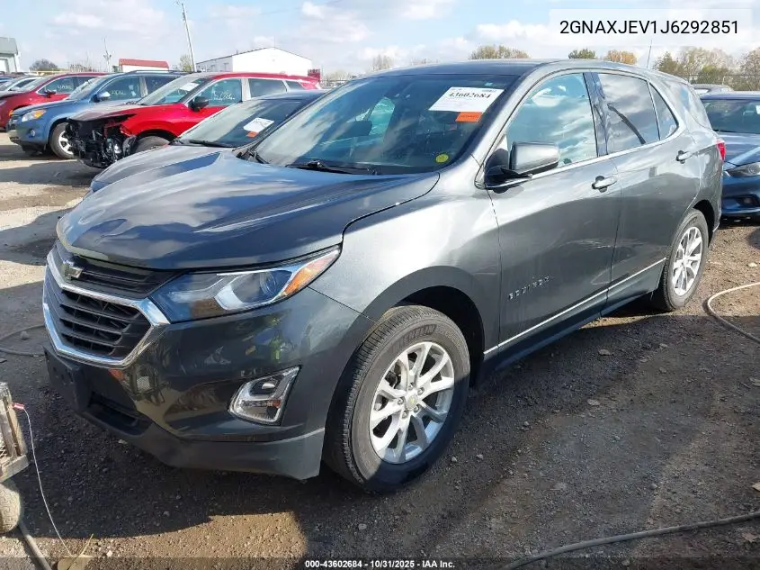 2GNAXJEV1J6292851 2018 Chevrolet Equinox Lt