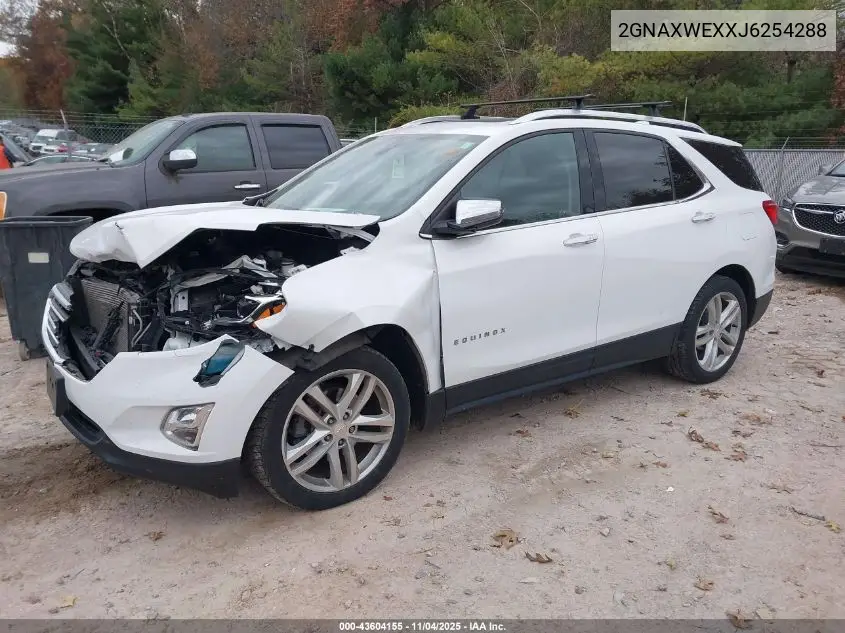 2GNAXWEXXJ6254288 2018 Chevrolet Equinox Premier
