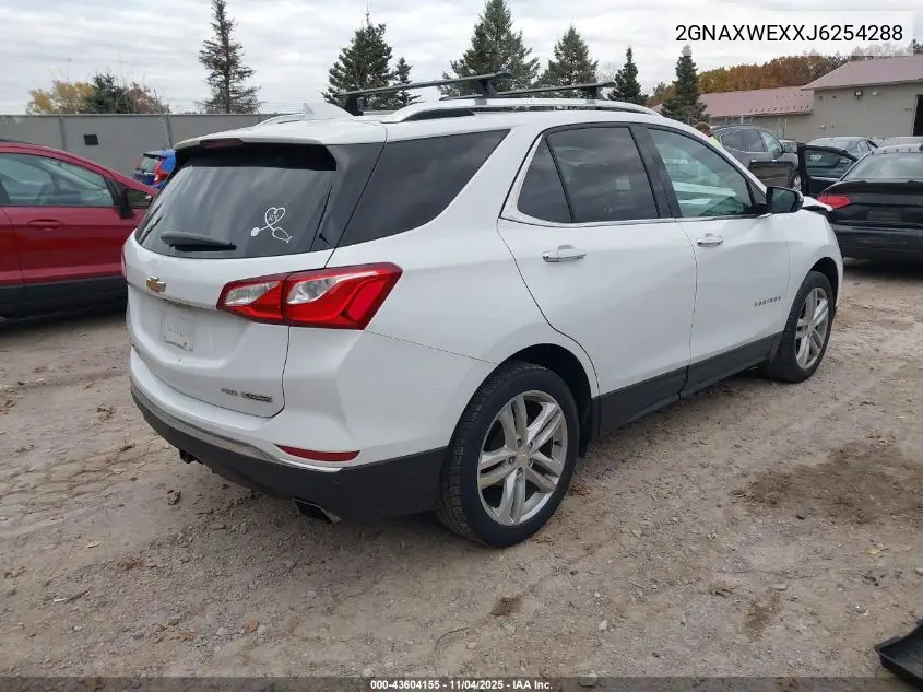 2GNAXWEXXJ6254288 2018 Chevrolet Equinox Premier