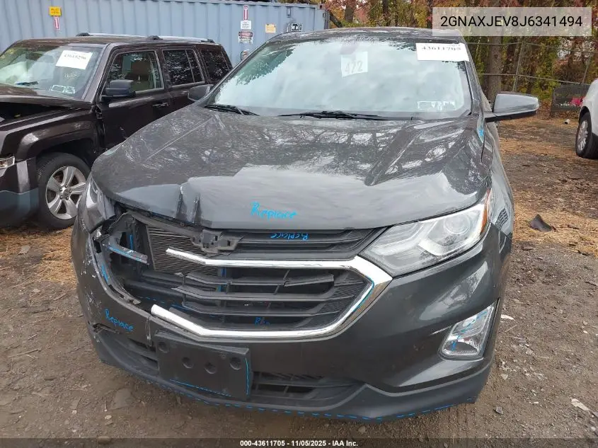 2GNAXJEV8J6341494 2018 Chevrolet Equinox Lt