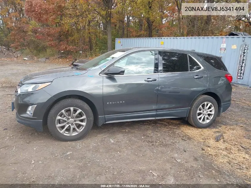 2GNAXJEV8J6341494 2018 Chevrolet Equinox Lt