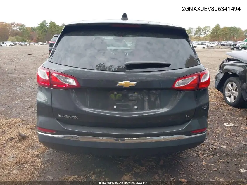 2GNAXJEV8J6341494 2018 Chevrolet Equinox Lt