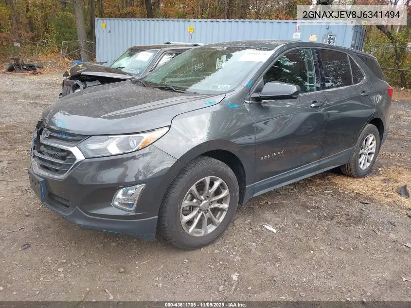 2GNAXJEV8J6341494 2018 Chevrolet Equinox Lt