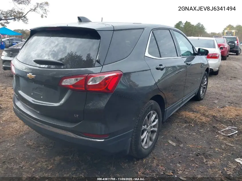 2GNAXJEV8J6341494 2018 Chevrolet Equinox Lt