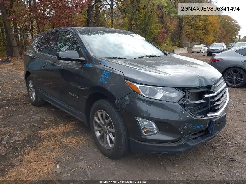 2GNAXJEV8J6341494 2018 Chevrolet Equinox Lt