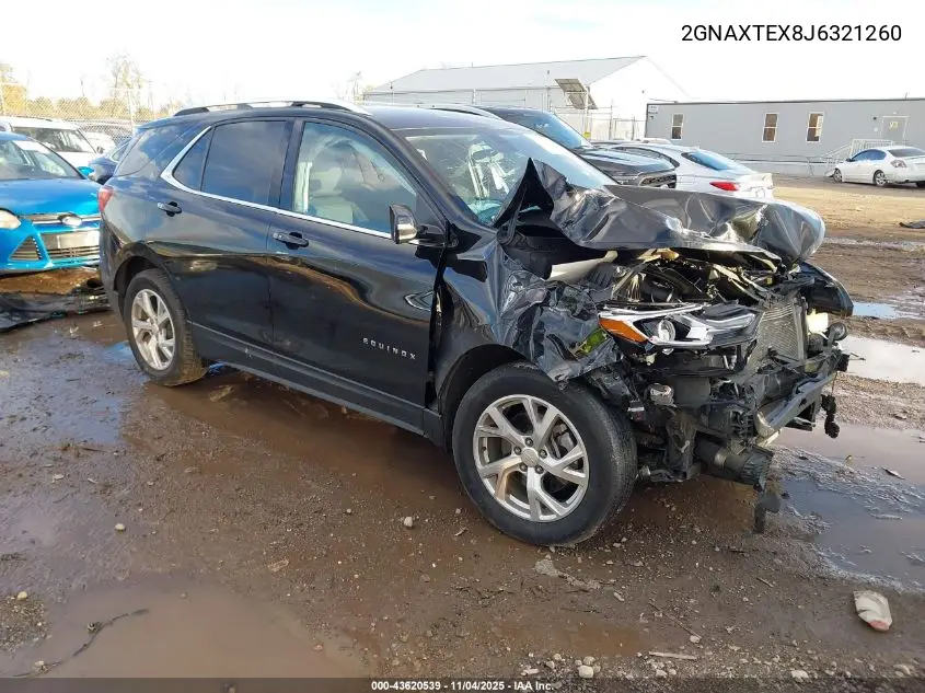 2GNAXTEX8J6321260 2018 Chevrolet Equinox Lt