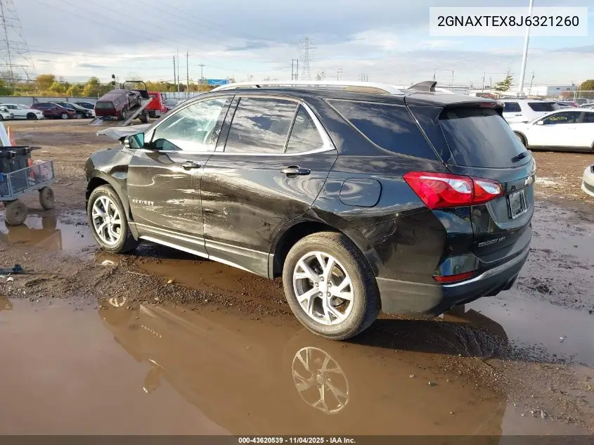 2GNAXTEX8J6321260 2018 Chevrolet Equinox Lt