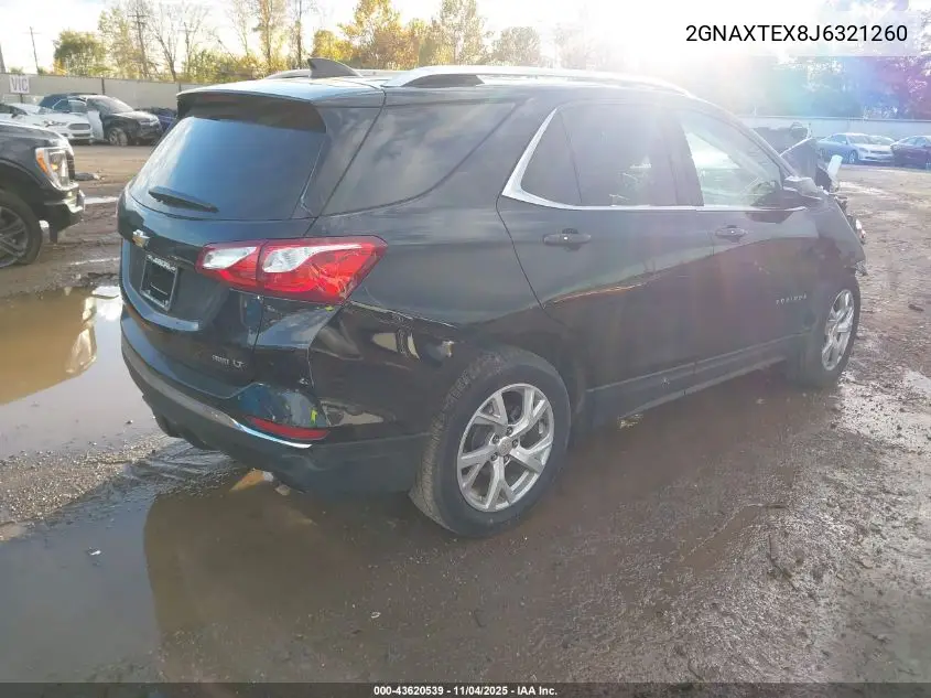 2GNAXTEX8J6321260 2018 Chevrolet Equinox Lt
