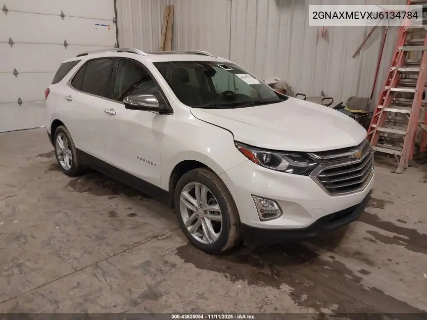 2GNAXMEVXJ6134784 2018 Chevrolet Equinox Premier