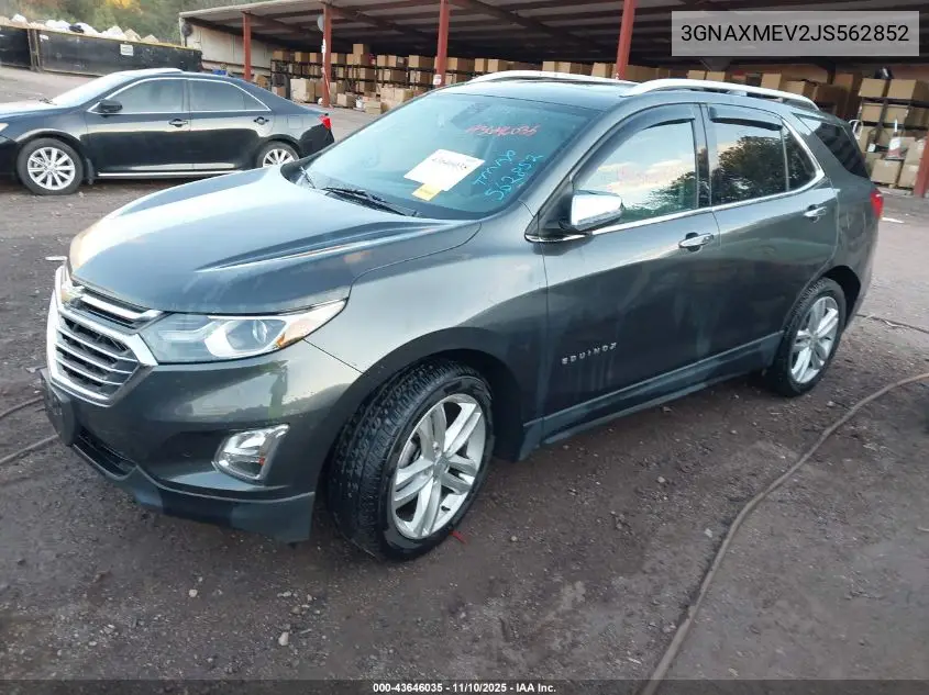 3GNAXMEV2JS562852 2018 Chevrolet Equinox Premier