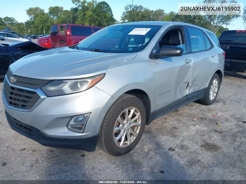 2GNAXHEVXJ6195902 2018 Chevrolet Equinox Ls