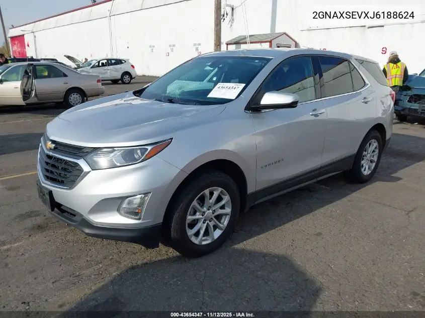 2GNAXSEVXJ6188624 2018 Chevrolet Equinox Lt