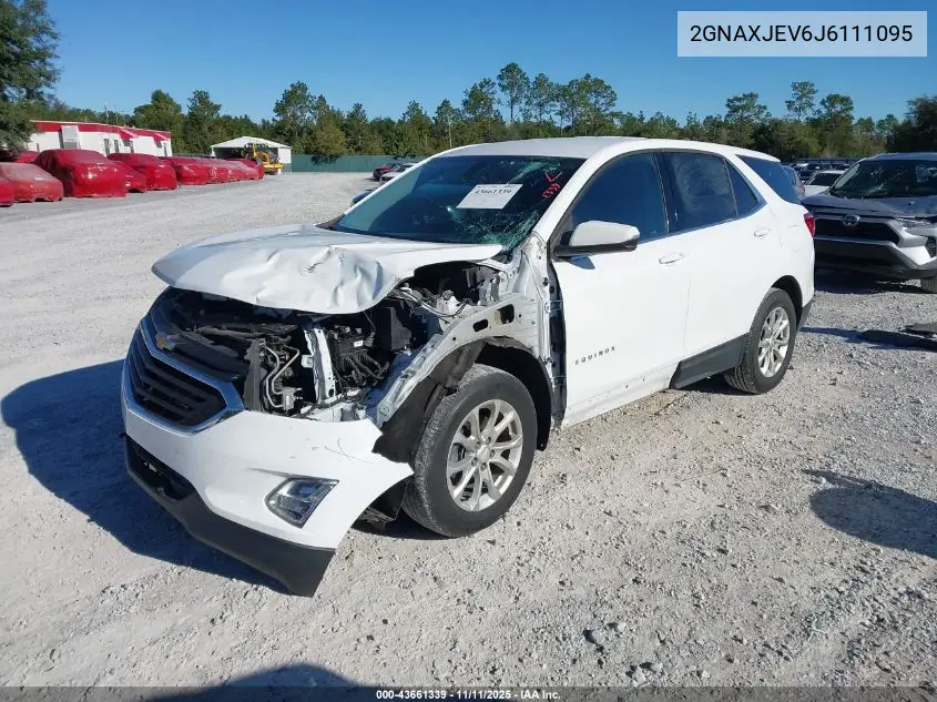 2GNAXJEV6J6111095 2018 Chevrolet Equinox Lt