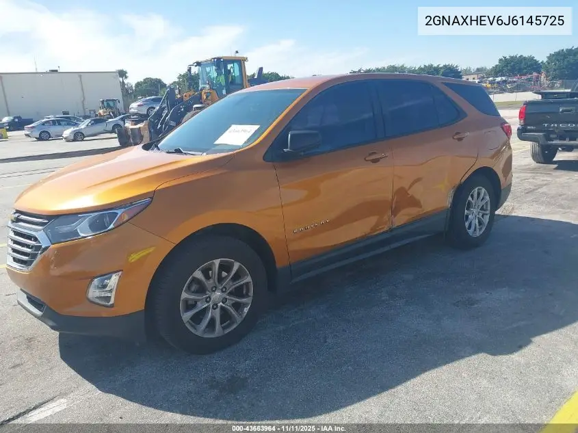2GNAXHEV6J6145725 2018 Chevrolet Equinox Ls