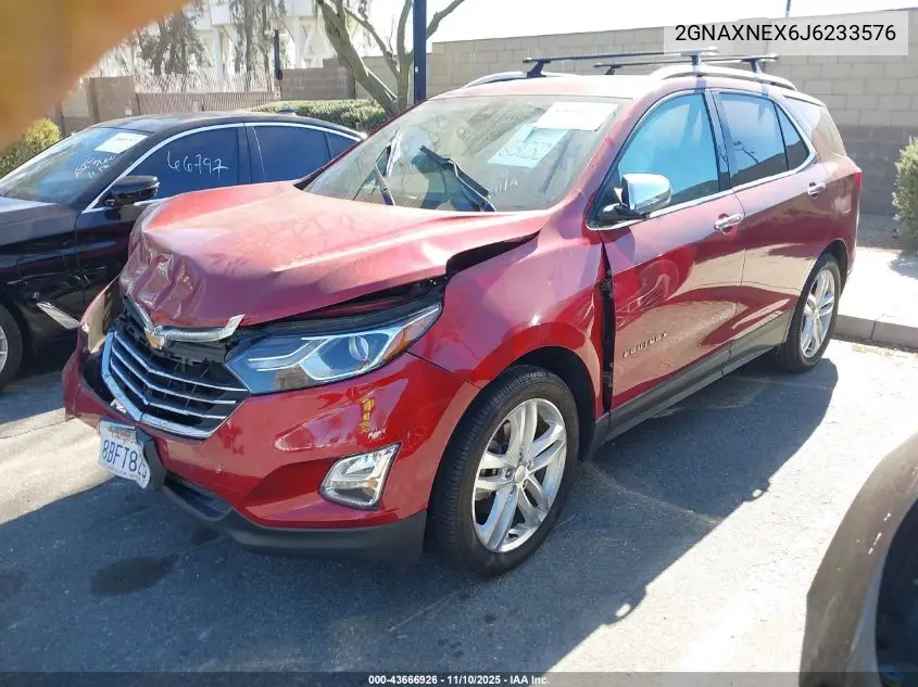 2GNAXNEX6J6233576 2018 Chevrolet Equinox Premier