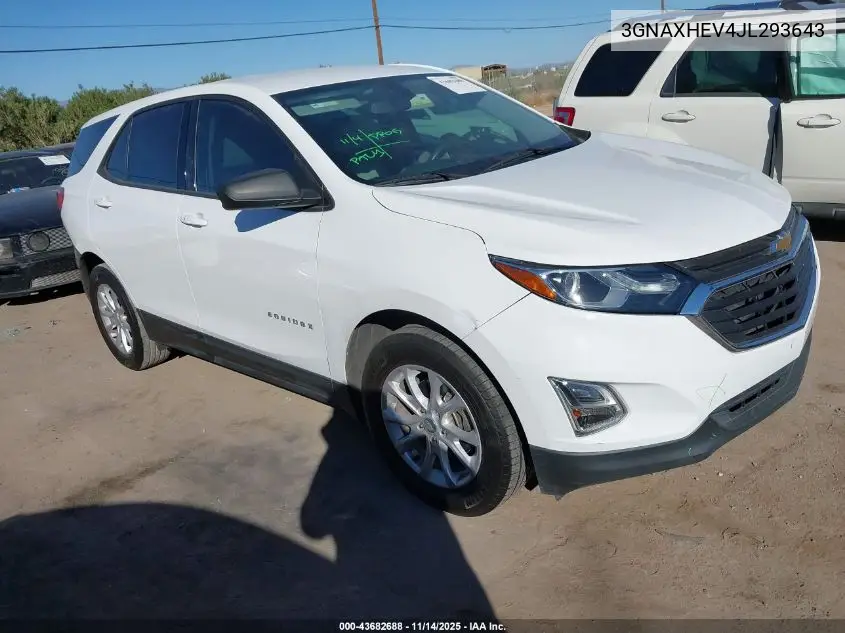 3GNAXHEV4JL293643 2018 Chevrolet Equinox Ls