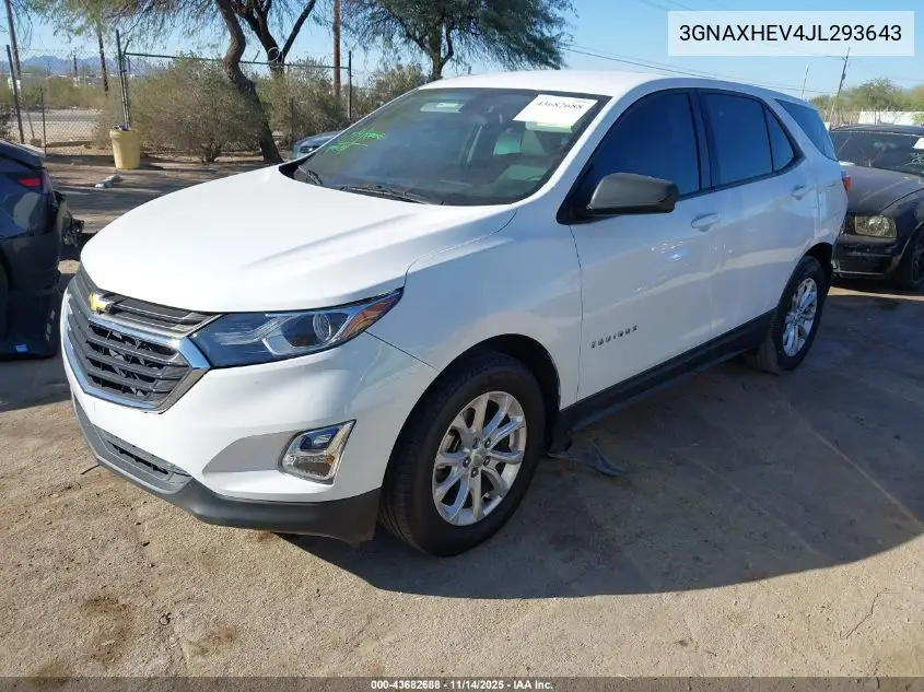 3GNAXHEV4JL293643 2018 Chevrolet Equinox Ls