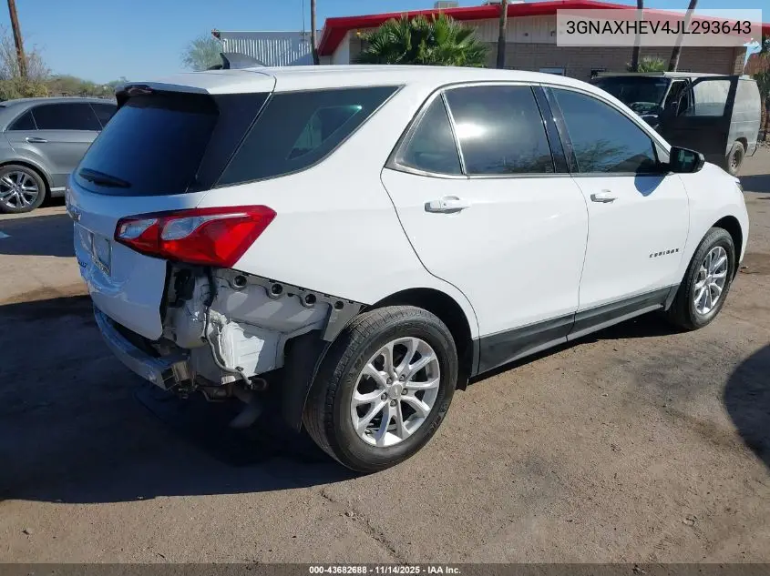 3GNAXHEV4JL293643 2018 Chevrolet Equinox Ls