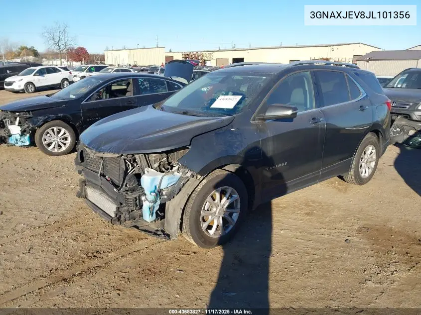 3GNAXJEV8JL101356 2018 Chevrolet Equinox Lt