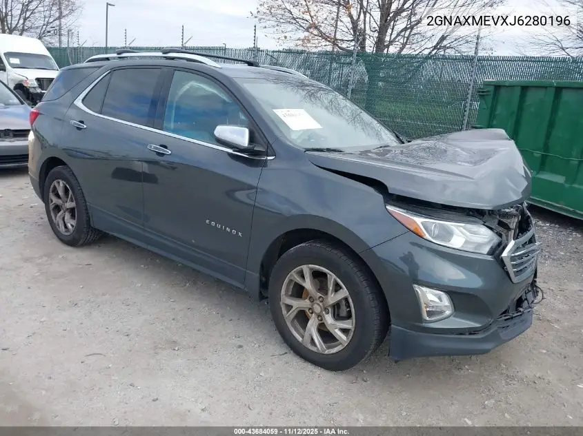 2GNAXMEVXJ6280196 2018 Chevrolet Equinox Premier