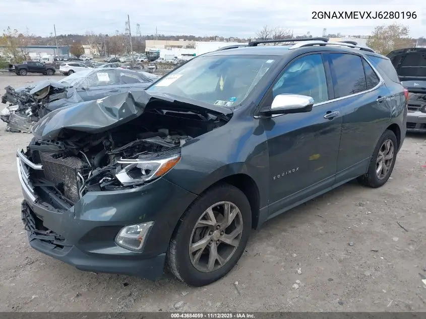 2GNAXMEVXJ6280196 2018 Chevrolet Equinox Premier