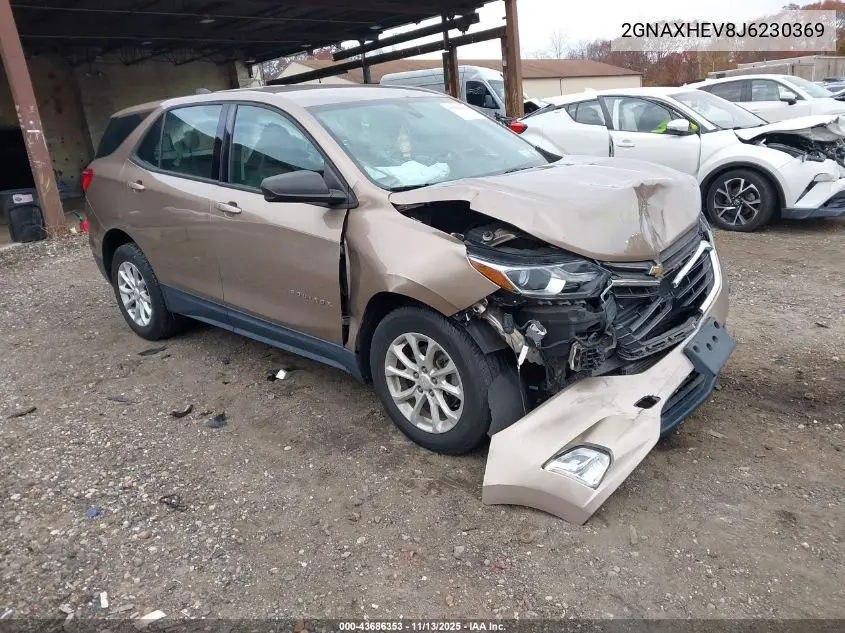 2GNAXHEV8J6230369 2018 Chevrolet Equinox Ls
