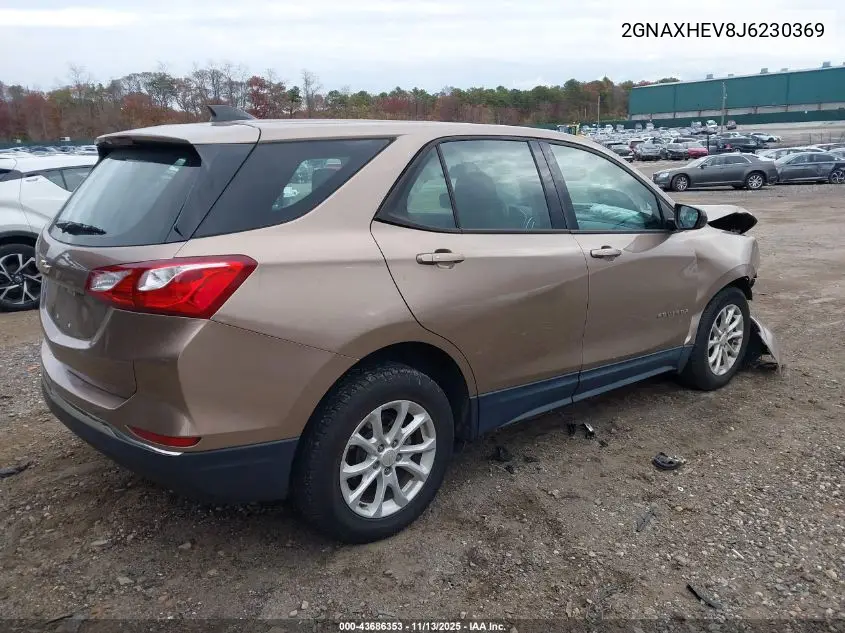 2GNAXHEV8J6230369 2018 Chevrolet Equinox Ls