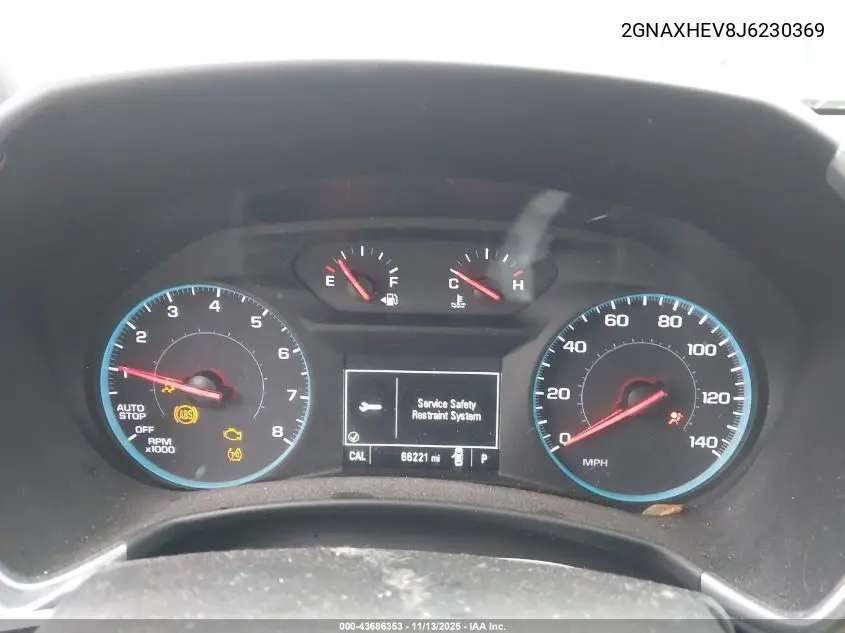 2GNAXHEV8J6230369 2018 Chevrolet Equinox Ls