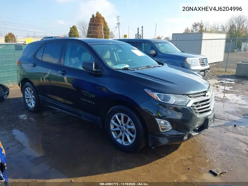 2GNAXHEV4J6204996 2018 Chevrolet Equinox Ls