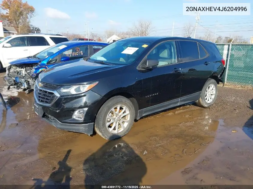 2GNAXHEV4J6204996 2018 Chevrolet Equinox Ls