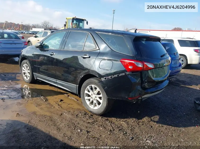 2GNAXHEV4J6204996 2018 Chevrolet Equinox Ls