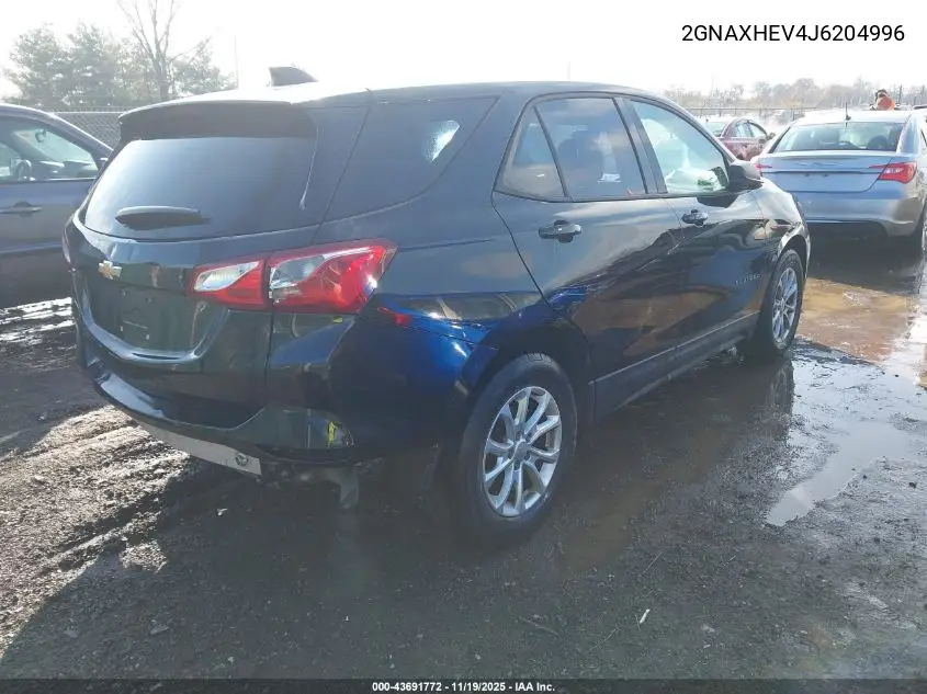 2GNAXHEV4J6204996 2018 Chevrolet Equinox Ls