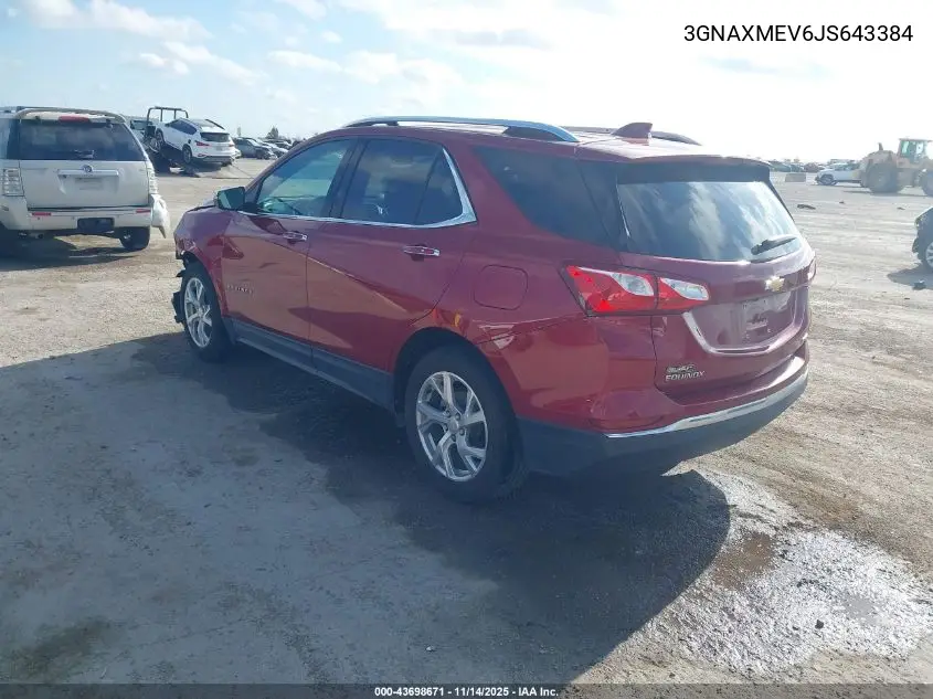 3GNAXMEV6JS643384 2018 Chevrolet Equinox Premier