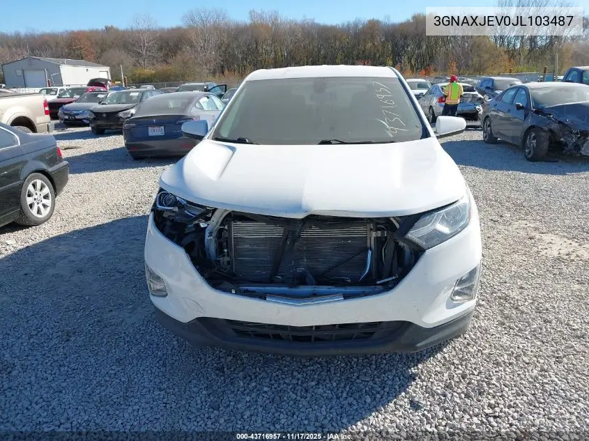 3GNAXJEV0JL103487 2018 Chevrolet Equinox Lt